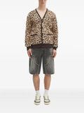 WACKO MARIA leopard-print buttoned cardigan
