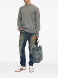 DSQUARED2 side-stripe raglan-sleeve sweater
